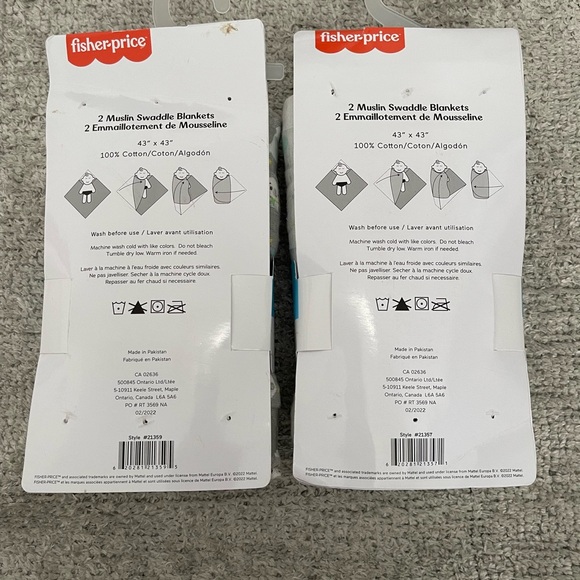 Muslin Swaddle Blankets. 4 total - Picture 2 of 3